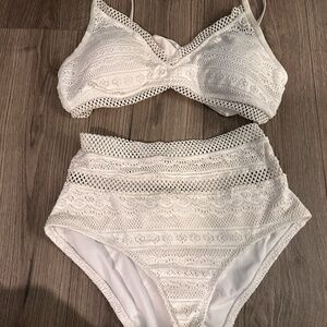 Becca White Crochet Bikini